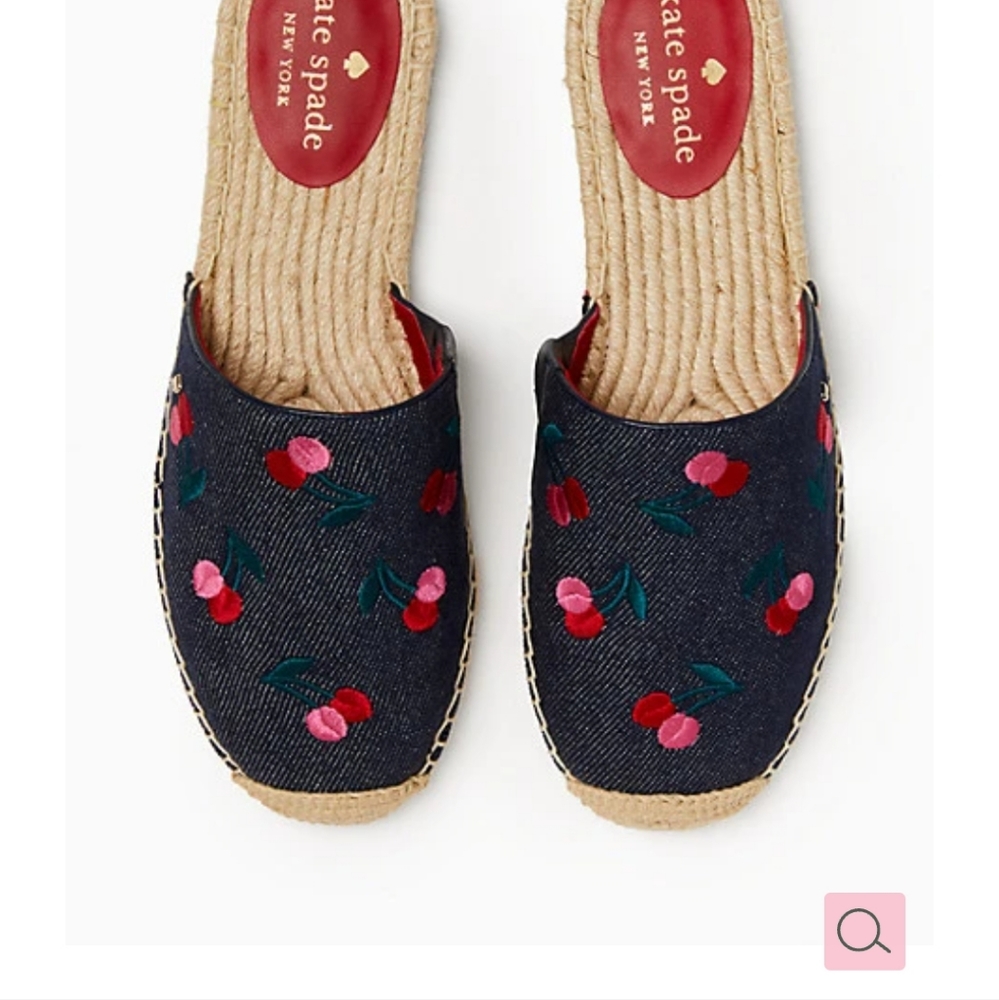 Kate Spade Cherry flat mules